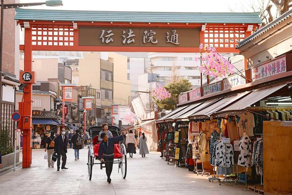 403 Oshiage Sta 3Mins Walk! Wi-Fi & Elevator 4Pax Apartment Tokyo Bagian luar foto