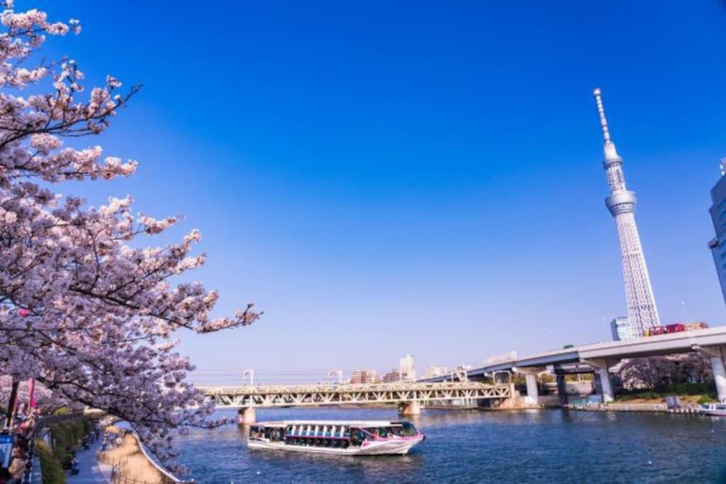 403 Oshiage Sta 3Mins Walk! Wi-Fi & Elevator 4Pax Apartment Tokyo Bagian luar foto