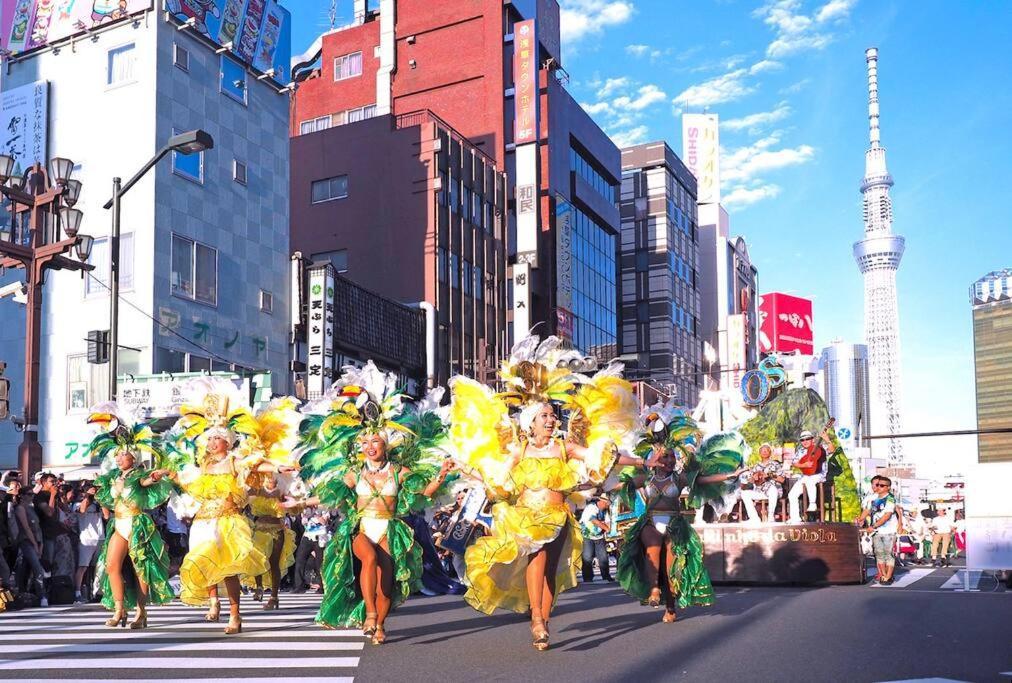 403 Oshiage Sta 3Mins Walk! Wi-Fi & Elevator 4Pax Apartment Tokyo Bagian luar foto