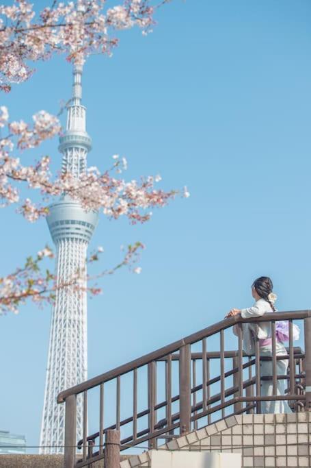 403 Oshiage Sta 3Mins Walk! Wi-Fi & Elevator 4Pax Apartment Tokyo Bagian luar foto